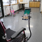RAP-400-18-B-UN8:RAP-400-18-B-UN8_1:RAM® X-Grip® Wheelchair Leg Rail Mount for 7"-8" Tablets