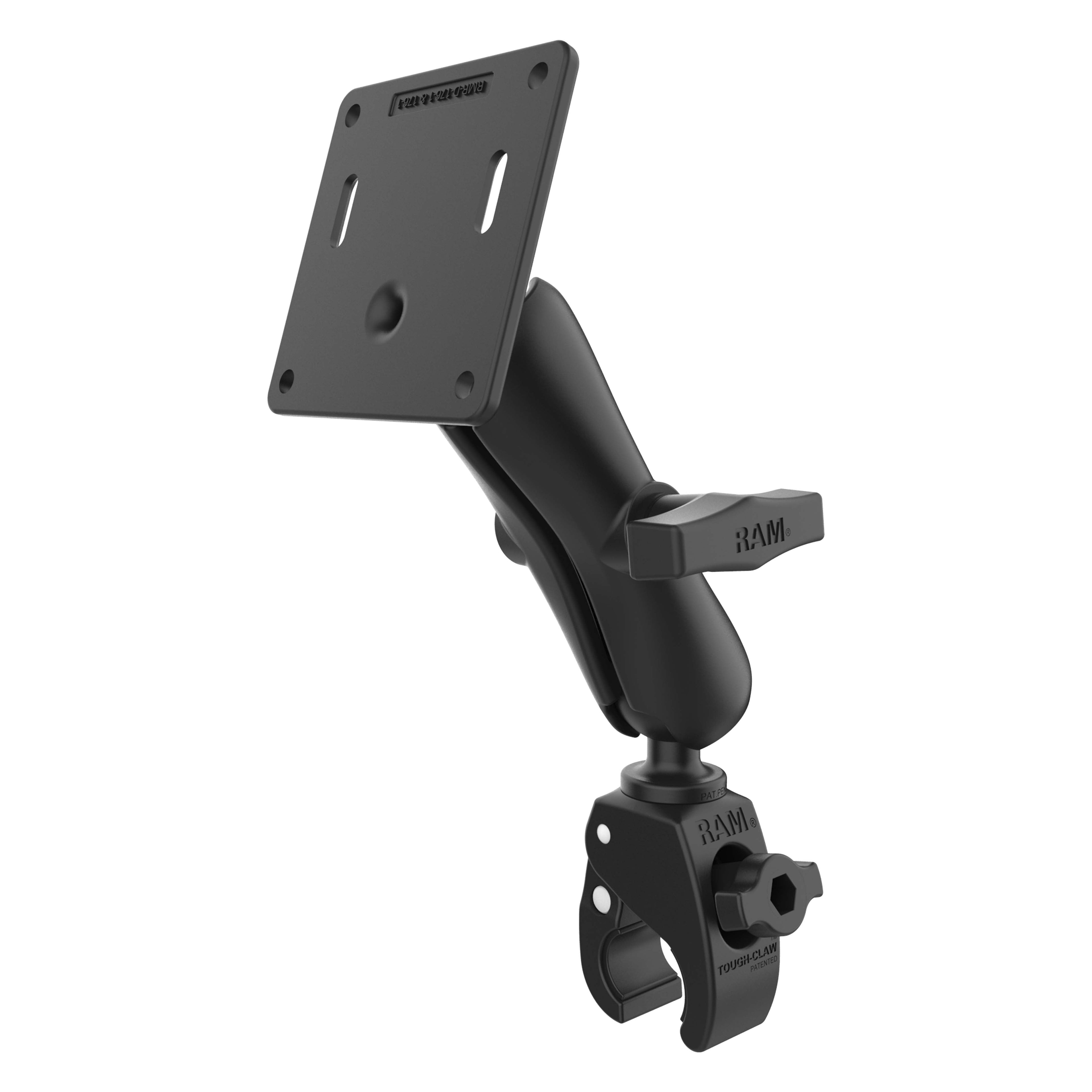 RAP-400-2461U:RAP-400-2461U:RAM® Tough-Claw™ Small Clamp Mount with 75x75mm VESA Plate - Medium