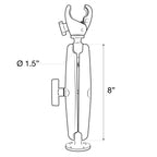 RAP-400-D-202U:RAP-400-D-202U_1:RAM® Trolling Motor Stabilizer - Tough-Claw™ .625" - 1.14" Long Arm