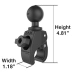 RAP-400U:RAP-400U_1:RAM® Tough-Claw™ Small Clamp Ball Base