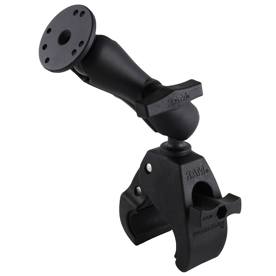 RAP-401-202U:RAP-401-202U_1:RAM® Tough-Claw™ Large Clamp Double Ball Mount with Round Plate