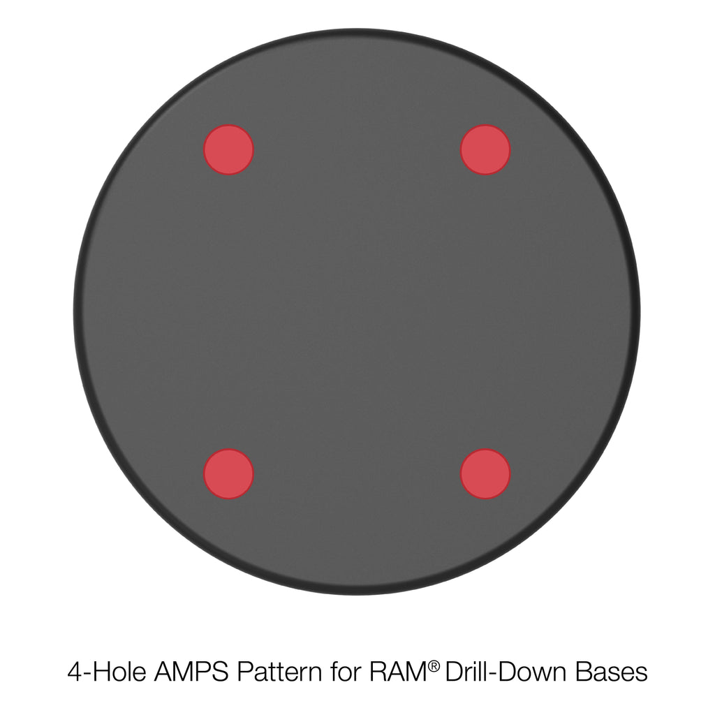RAP-403U:RAP-403U_1:RAM® Cable Manager with AMPS Hole Pattern for Electronic Mounts