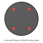 RAP-403U:RAP-403U_1:RAM® Cable Manager with AMPS Hole Pattern for Electronic Mounts