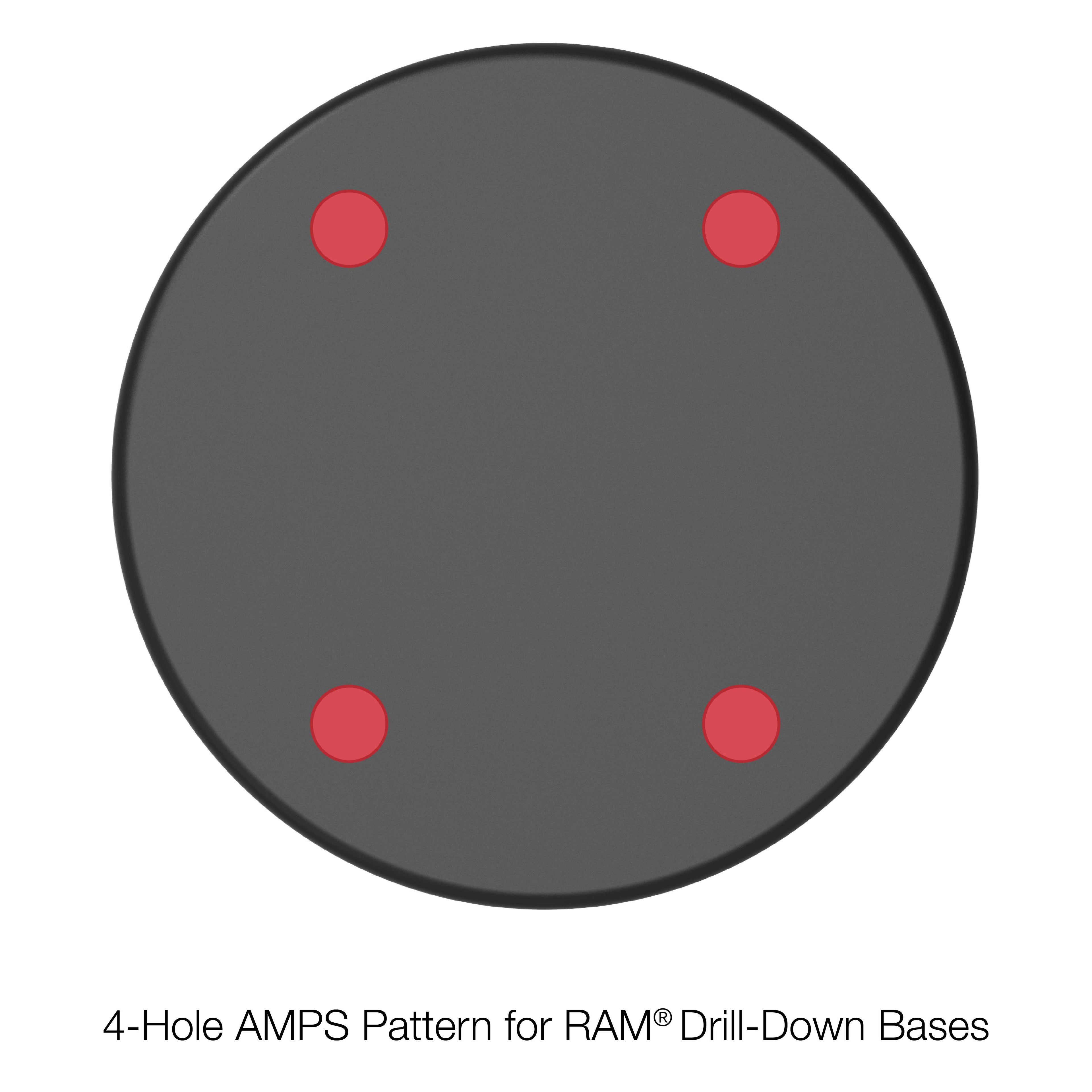 RAP-403U:RAP-403U_1:RAM® Cable Manager with AMPS Hole Pattern for Electronic Mounts