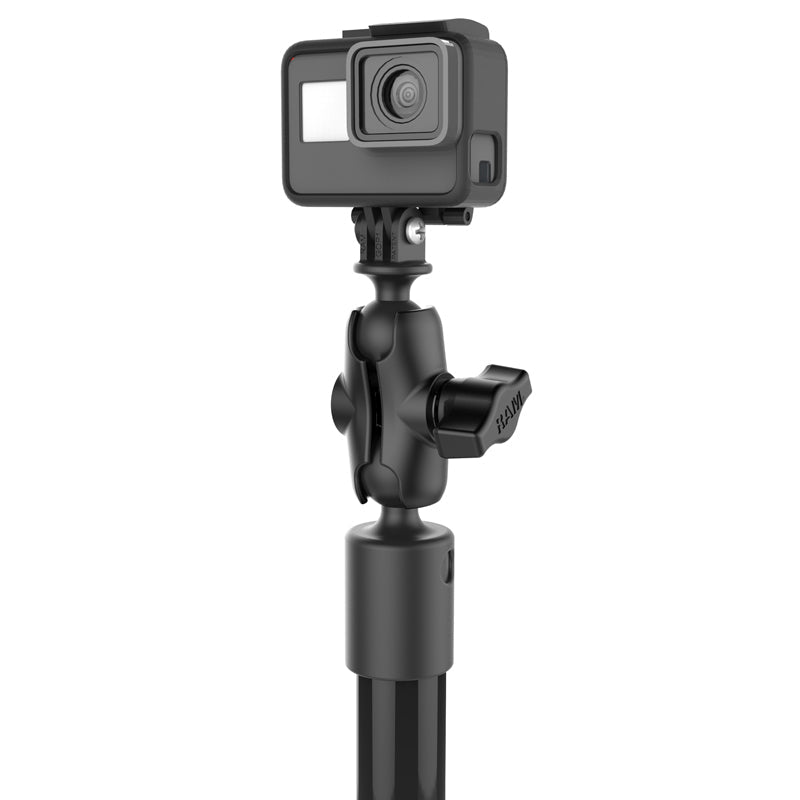 RAP-411-18-18-A-GOP1-1:RAP-411-18-18-A-GOP1-1_1:RAM® Tough-Pole™ Camera Mount with Double Pipe & RAM® Track-Node™ Base