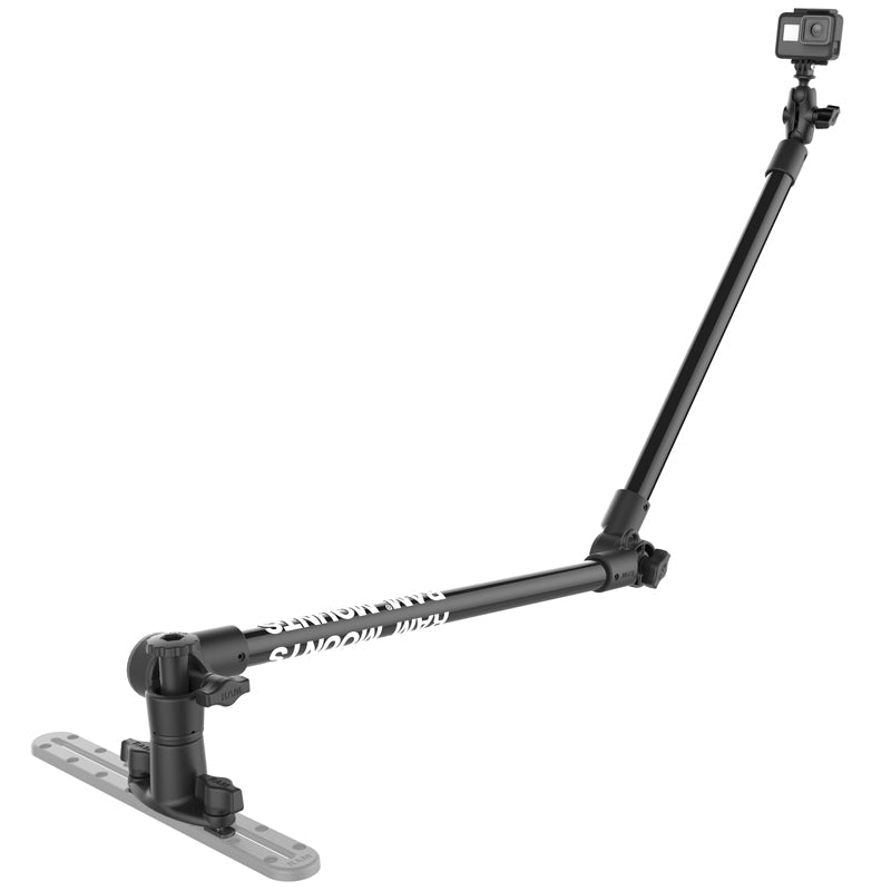 RAP-411-18-18-A-GOP1:RAP-411-18-18-A-GOP1_1:RAM® Tough-Pole™ 48" Camera Mount with Double Pipe & Dual Track Base