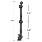RAP-411D-114-PA2-BGU:RAP-411D-114-PA2-BGU_1:RAM® Composite Drill-Down Double Ratchet Arm with Ball