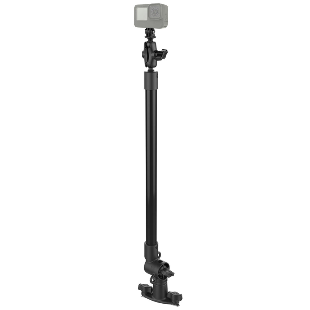 RAP-422-18-A-GOP1:RAP-422-18-A-GOP1_1:RAM® Tough-Pole™ 24" Action Camera Mount with Single Pipe & Track Base