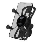 RAP-460-UN7U:RAP-460-UN7U_1:RAM® X-Grip® Phone Mount with RAM® Tough-Strap™ Handlebar Base