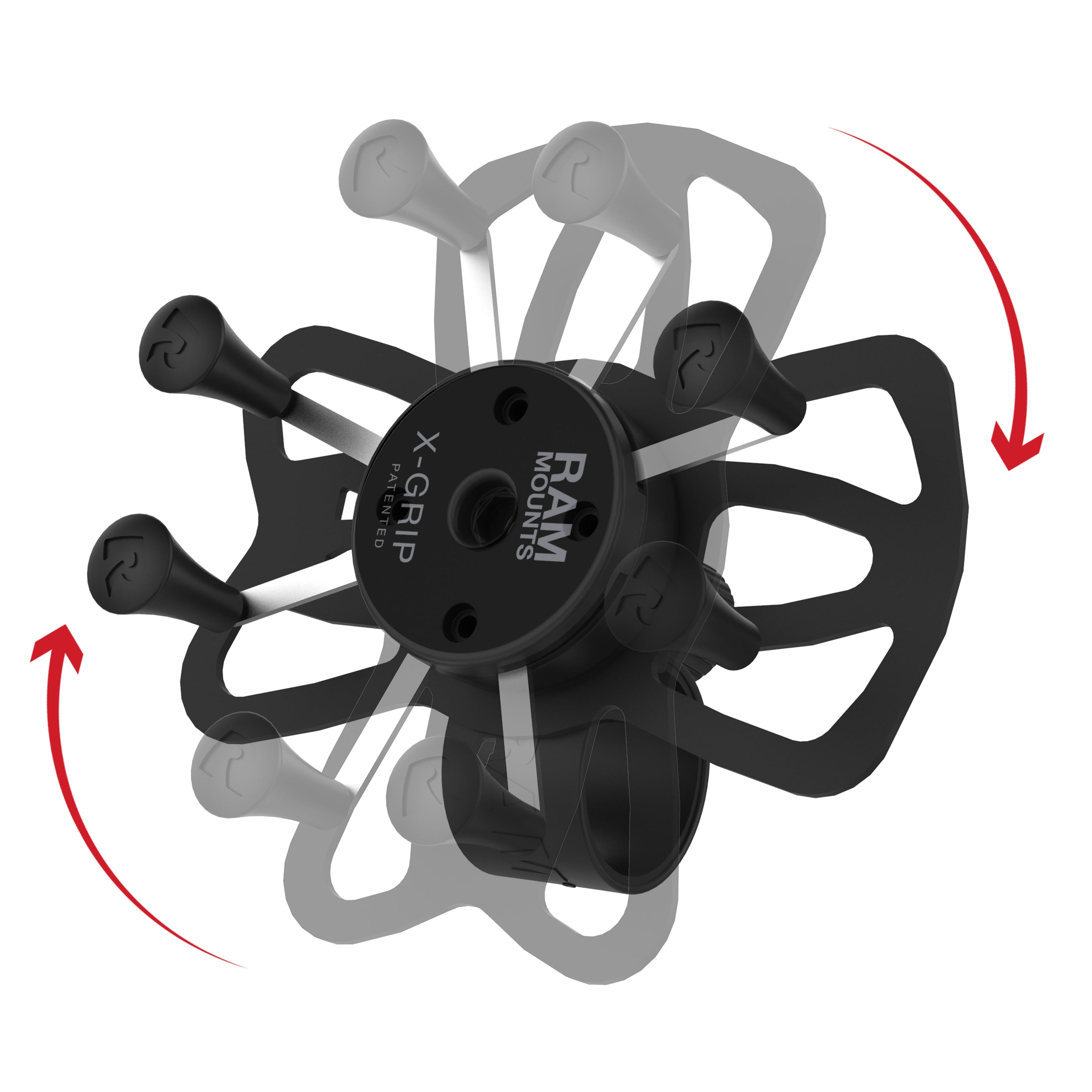 RAP-460-UN7U:RAP-460-UN7U_1:RAM® X-Grip® Phone Mount with RAM® Tough-Strap™ Handlebar Base