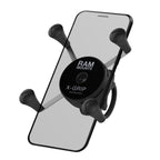 RAP-460Z-UN7U:RAP-460Z-UN7U_1:RAM® X-Grip® Phone Mount with Low-Profile Zip Tie Handlebar Base