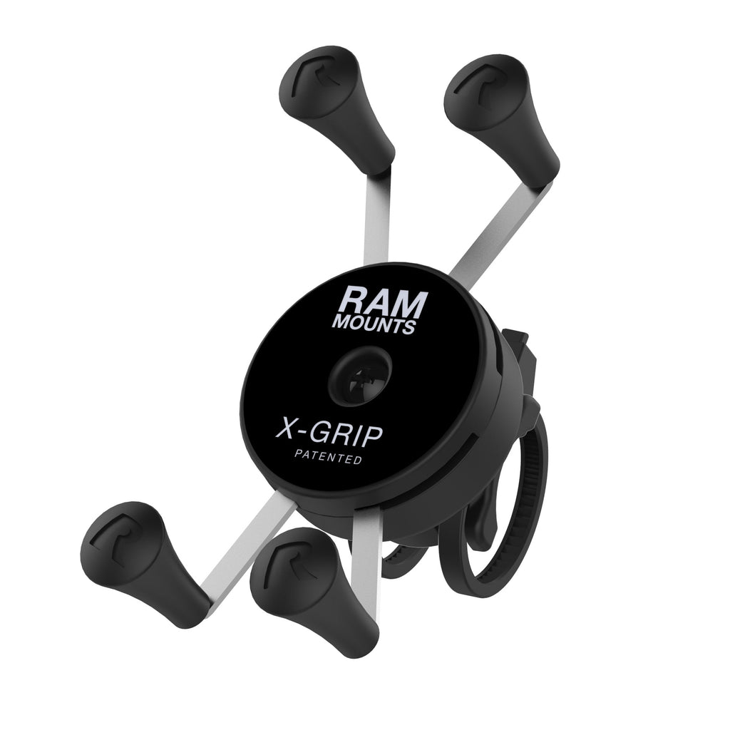 RAP-460Z-UN7U:RAP-460Z-UN7U_1:RAM® X-Grip® Phone Mount with Low-Profile Zip Tie Handlebar Base