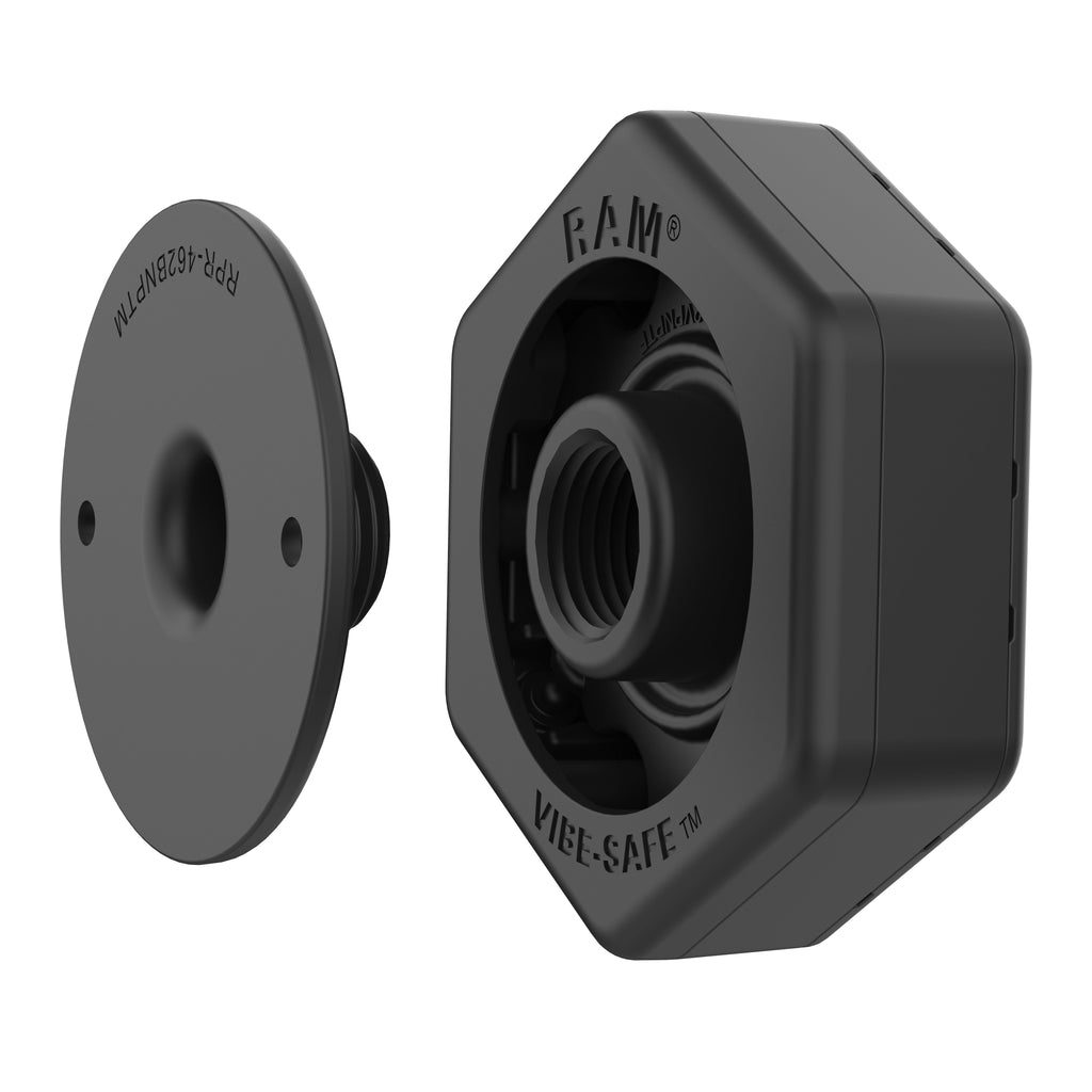 RAP-462NPT:RAP-462NPT_1:RAM® Vibe-Safe™ with NPT Adapter for 2-Hole Holders