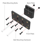 RAP-467U:RAP-467U_1:RAM® Dashboard Mounting Plate for '18-26 Freightliner Cascadia