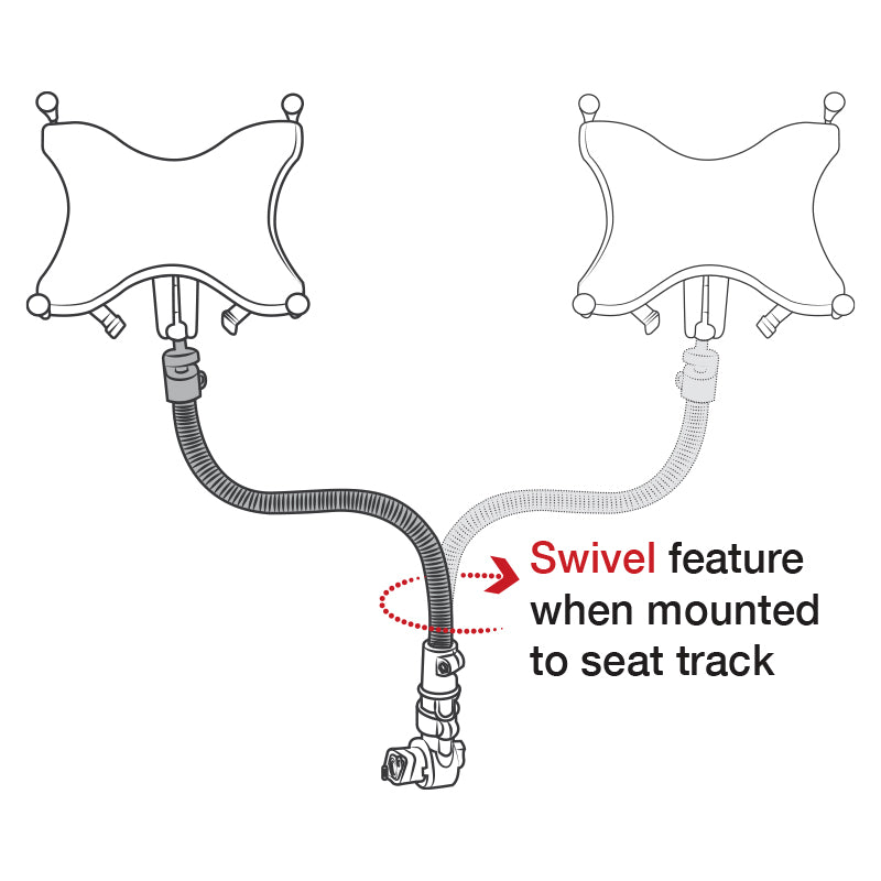 RAP-AAPR-WCT-114P-18-UN9U:RAP-AAPR-WCT-114P-18-UN9U_1:RAM® Tablet Mount for Wheelchairs with Quick Release & Swivel Feature