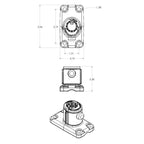 RAP-AAPUDU:RAP-AAPUDU_1:RAM® Universal Adapt-A-Post™ 4-Hole Drill-Down Base