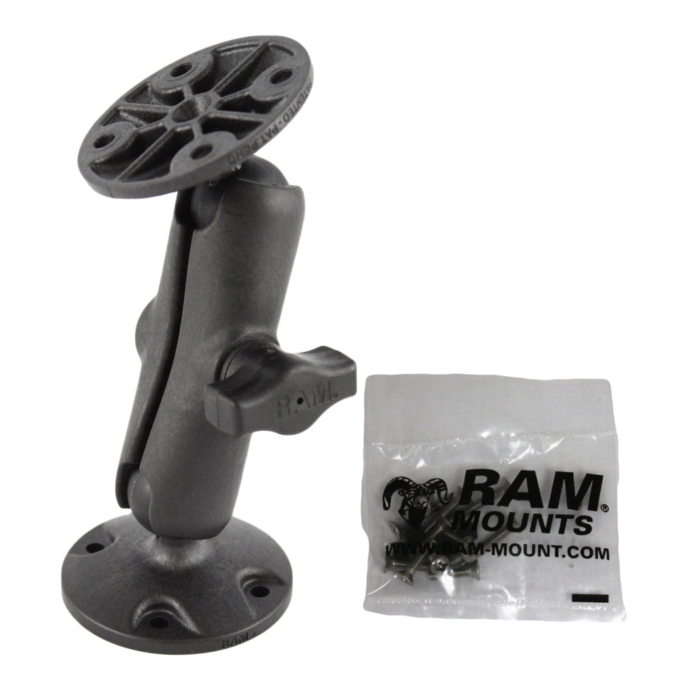 RAP-B-101-G1U:RAP-B-101-G1U_1:RAM® Composite Double Ball Mount with Hardware for Garmin GPSMAP + More