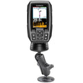 RAP-B-101U-G4:RAP-B-101U-G4_1:RAM® Composite Double Ball Mount with Hardware for Garmin Striker + More