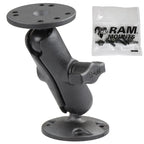 RAP-B-101U-G4:RAP-B-101U-G4_1:RAM® Composite Double Ball Mount with Hardware for Garmin Striker + More