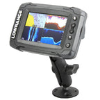 RAP-B-101U-LO11:RAP-B-101U-LO11_1:RAM® Composite Double Ball Mount for Lowrance Elite-4 & Mark-4 Series