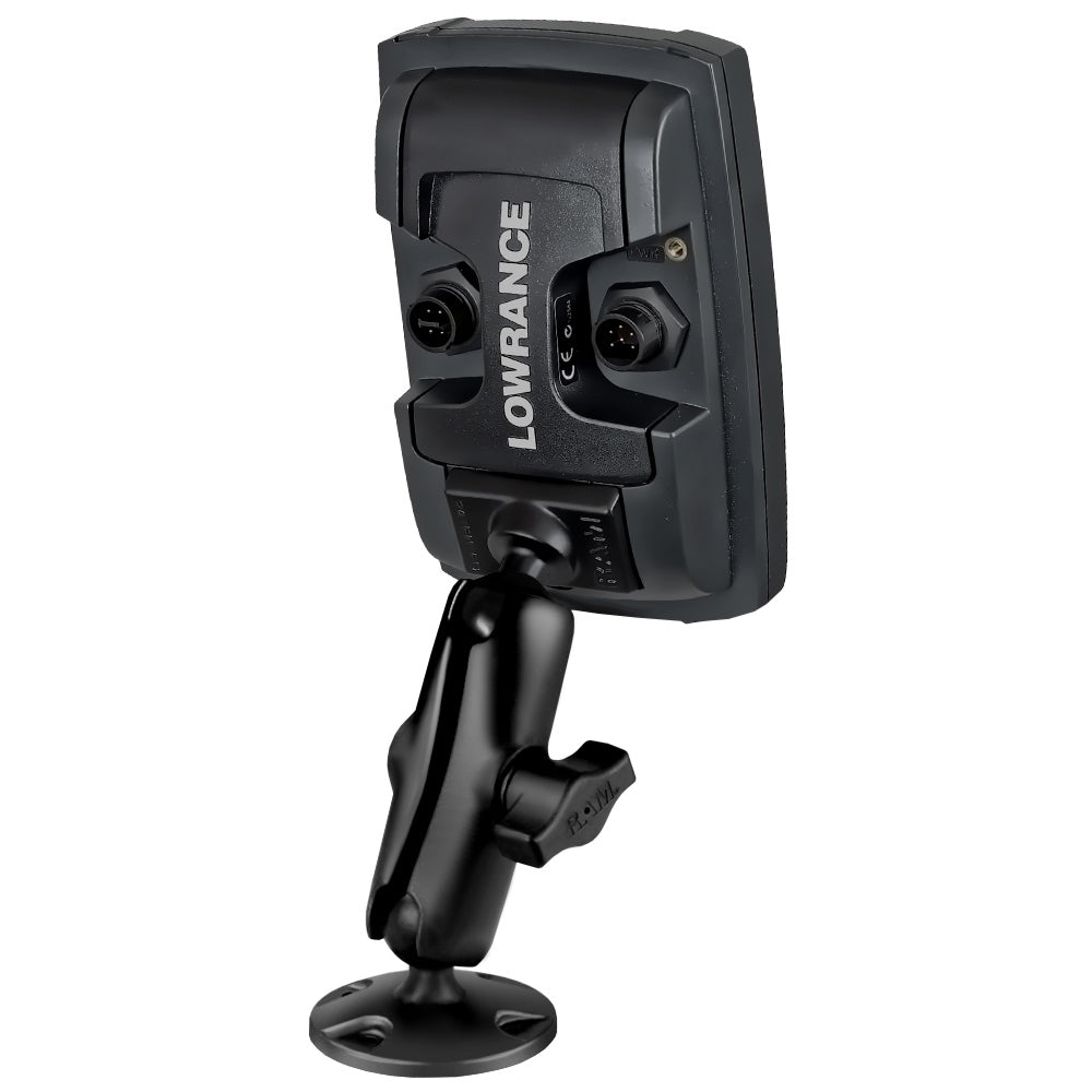 RAP-B-101U-LO11:RAP-B-101U-LO11_1:RAM® Composite Double Ball Mount for Lowrance Elite-4 & Mark-4 Series