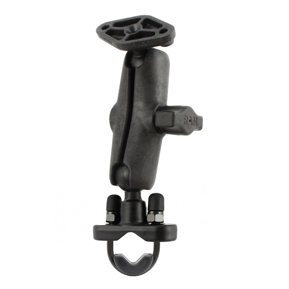 RAP-B-102-231ZU:RAP-B-102-231ZU_1:RAM® Handlebar U-Bolt Composite Double Ball Mount with Diamond Plate