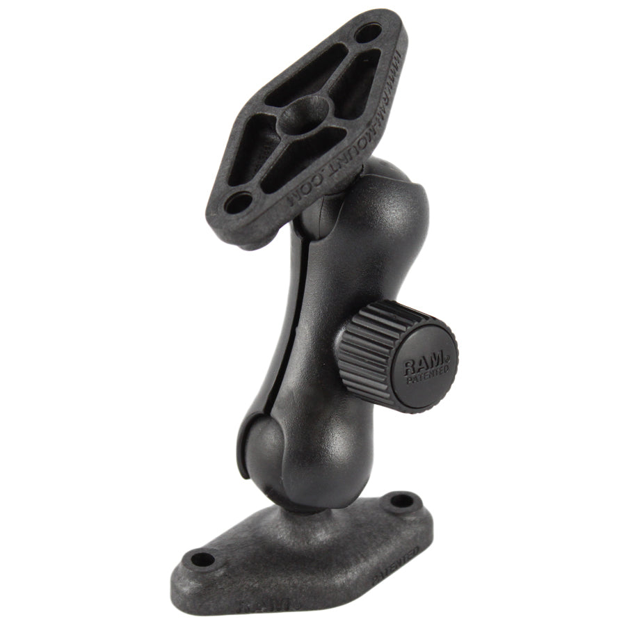 RAP-B-102-2U:RAP-B-102-2U_1:RAM® Low-Profile Composite Double Ball Mount with Two Diamond Plates