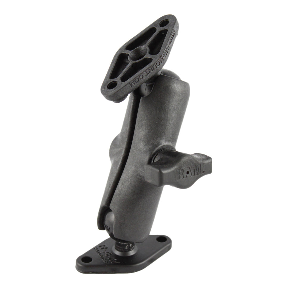 RAP-B-102-RA1U:RAP-B-102-RA1U_1:RAM® Universal Composite Double Ball Mount with Two Diamond Plates