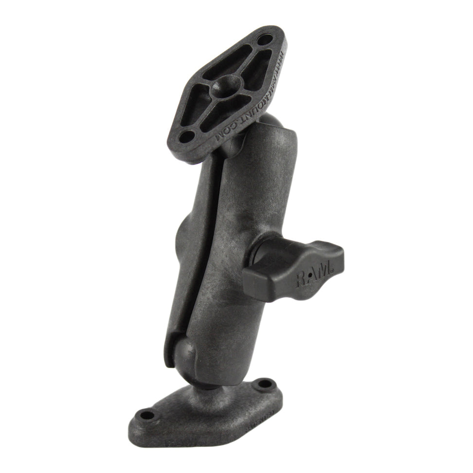 RAP-B-102U:RAP-B-102U_1:RAM® Composite Double Ball Mount with Two Diamond Plates - Medium