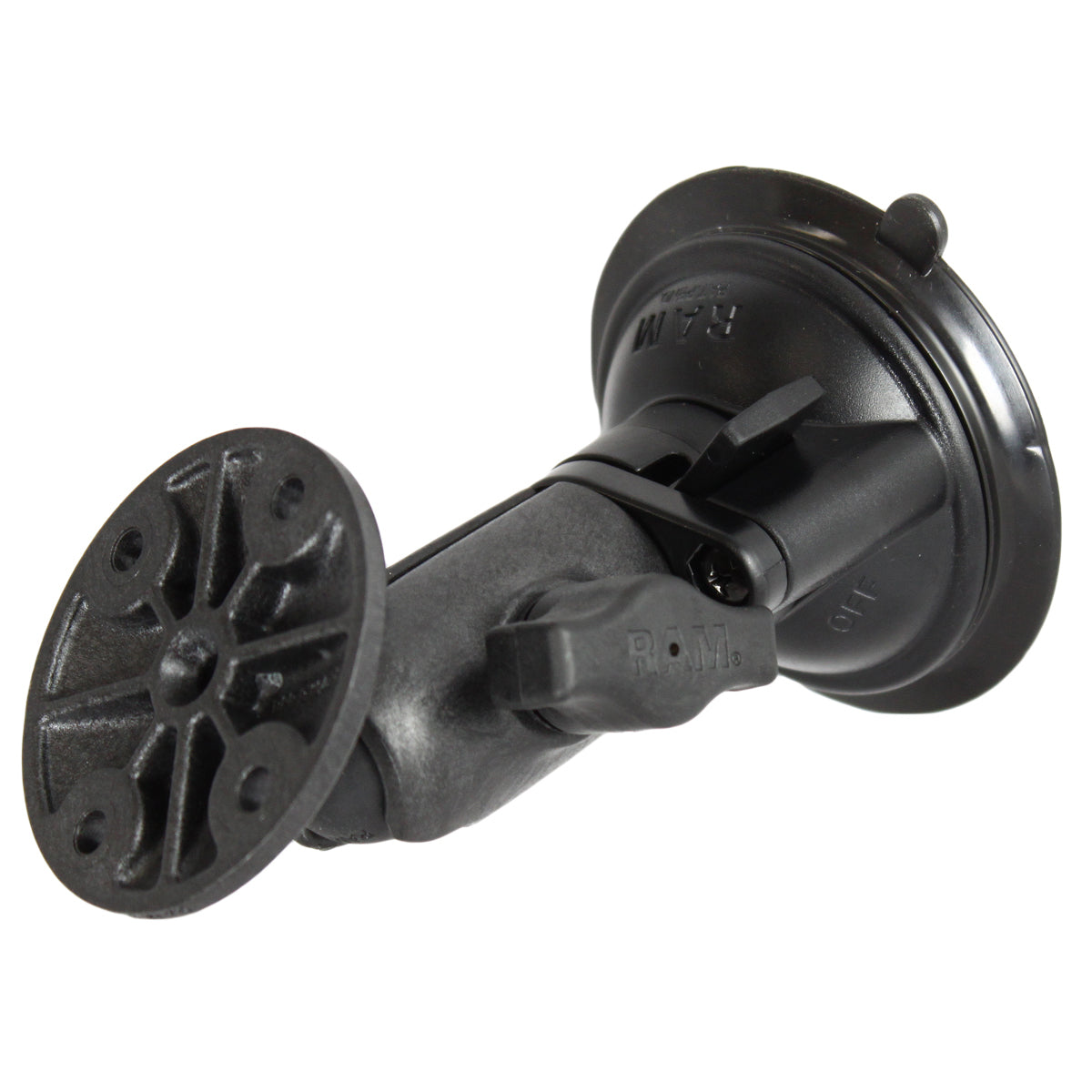 RAP-B-104-224-HEM1:RAP-B-104-224-HEM1_1:RAM® Twist-Lock™ Swivel Suction Cup Mount with Round Plate