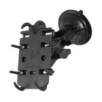 RAP-B-104-224-PD3U:RAP-B-104-224-PD3U_1:RAM® Quick-Grip™ Phone Mount with RAM® Twist-Lock™ Suction Ratchet Base