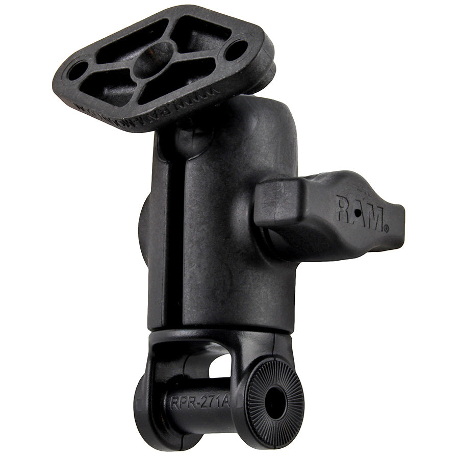 RAP-B-104-224U-AGR1:RAP-B-104-224U-AGR1_1:RAM® Suction Ratchet Adapter with Single Ball & Socket and Diamond Plate