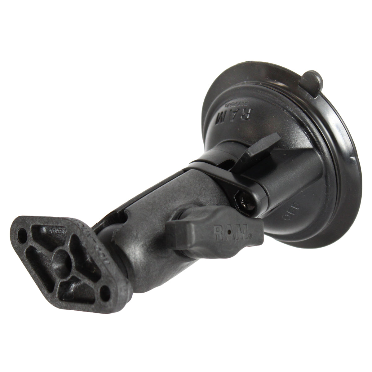 RAP-B-104-224U-UK1:RAP-B-104-224U-UK1_1:RAM® Twist-Lock™ Swivel Suction Cup Mount with Diamond Plate