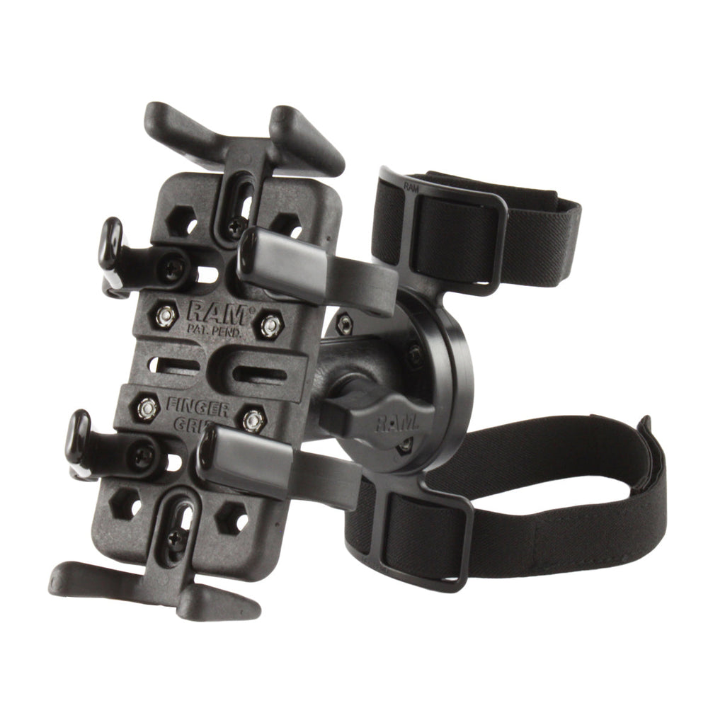 RAP-B-104-UN4-BM-A1:RAP-B-104-UN4-BM-A1_1:RAM® Finger-Grip™ Universal Holder with Arm Strap Mount