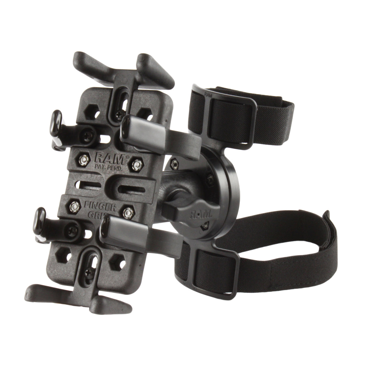 RAP-B-104-UN4-BM-A1:RAP-B-104-UN4-BM-A1_1:RAM® Finger-Grip™ Universal Holder with Arm Strap Mount