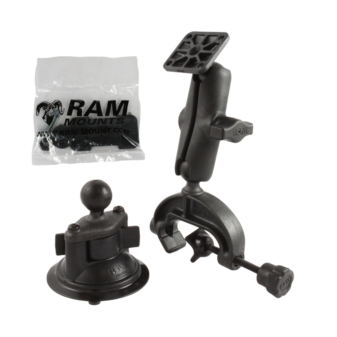 RAP-B-121-224-1U:RAP-B-121-224-1U_1:RAM® Twist-Lock™ Suction Cup and Composite Yoke Clamp Mount