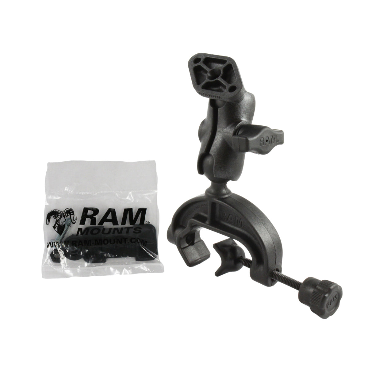 RAP-B-121-A-238U:RAP-B-121-A-238U_1:RAM® Composite Yoke Clamp Mount with Diamond Plate - Short