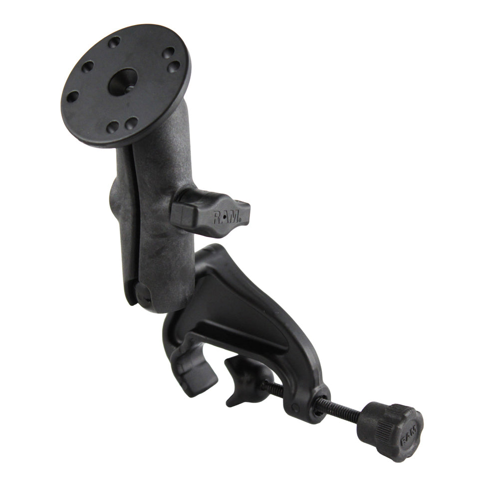 RAP-B-121-OT1U:RAP-B-121-OT1U_1:RAM® Yoke Clamp Mount with Composite Socket Arm & Aluminum Round Plate