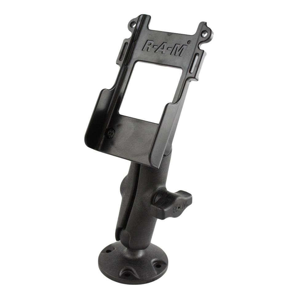 RAP-B-138-BC1U:RAP-B-138-BC1U_1:RAM® Composite Drill-Down Mount with Universal Belt Clip Cradle