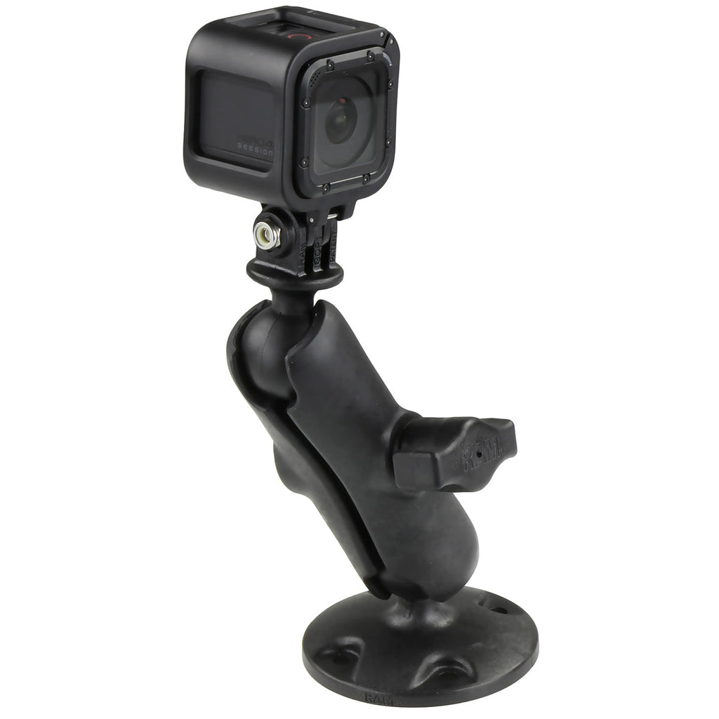 RAP-B-138-GOP1:RAP-B-138-GOP1_1:RAM® Composite Drill-Down Mount with Universal Action Camera Adapter
