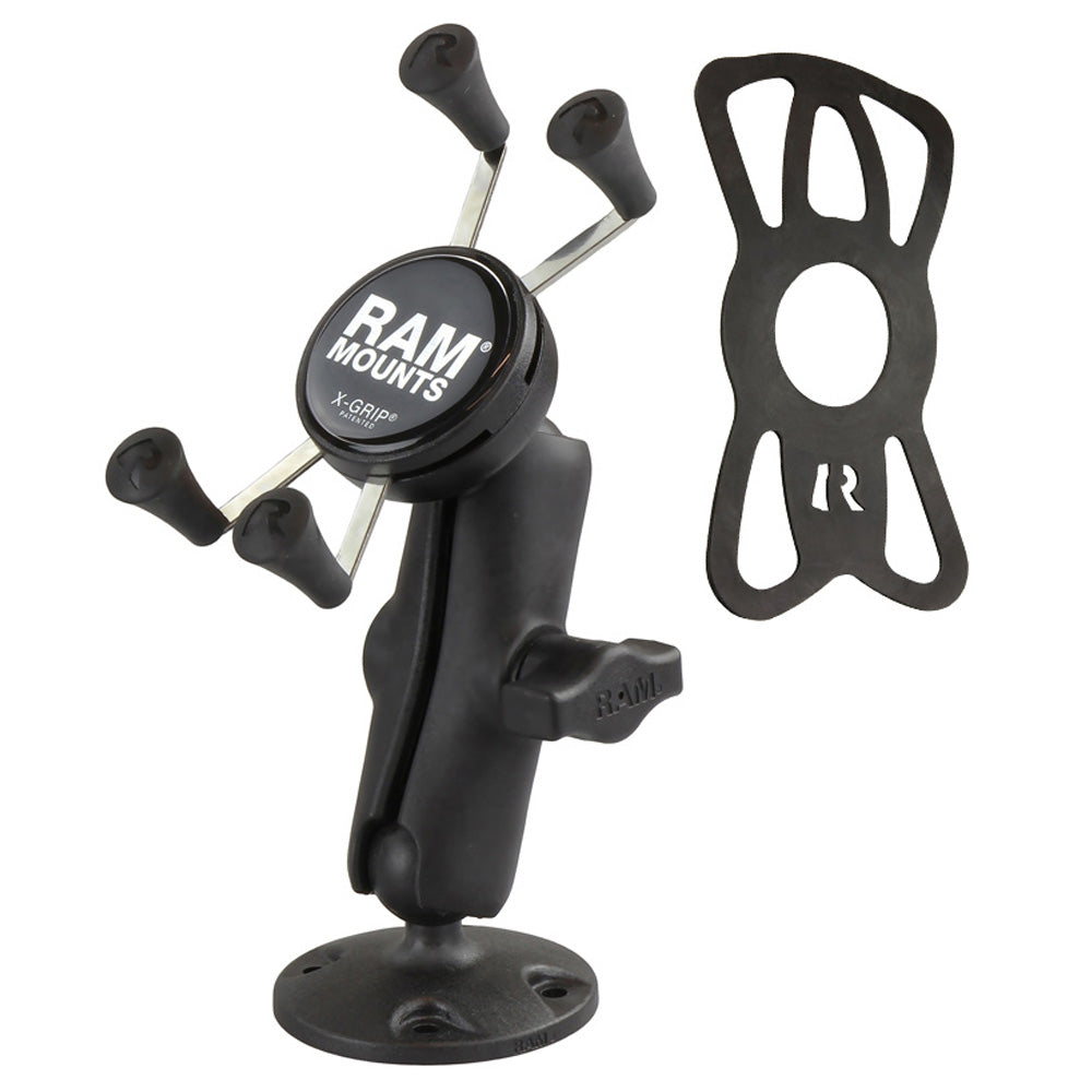 RAP-B-138-UN7U:RAP-B-138-UN7U_1:RAM® X-Grip® High-Strength Composite Phone Mount with Drill-Down Base