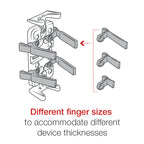 RAP-B-139-UN4MU:RAP-B-139-UN4MU_1:RAM® Finger-Grip™ Universal Holder with Triple Magnetic Base