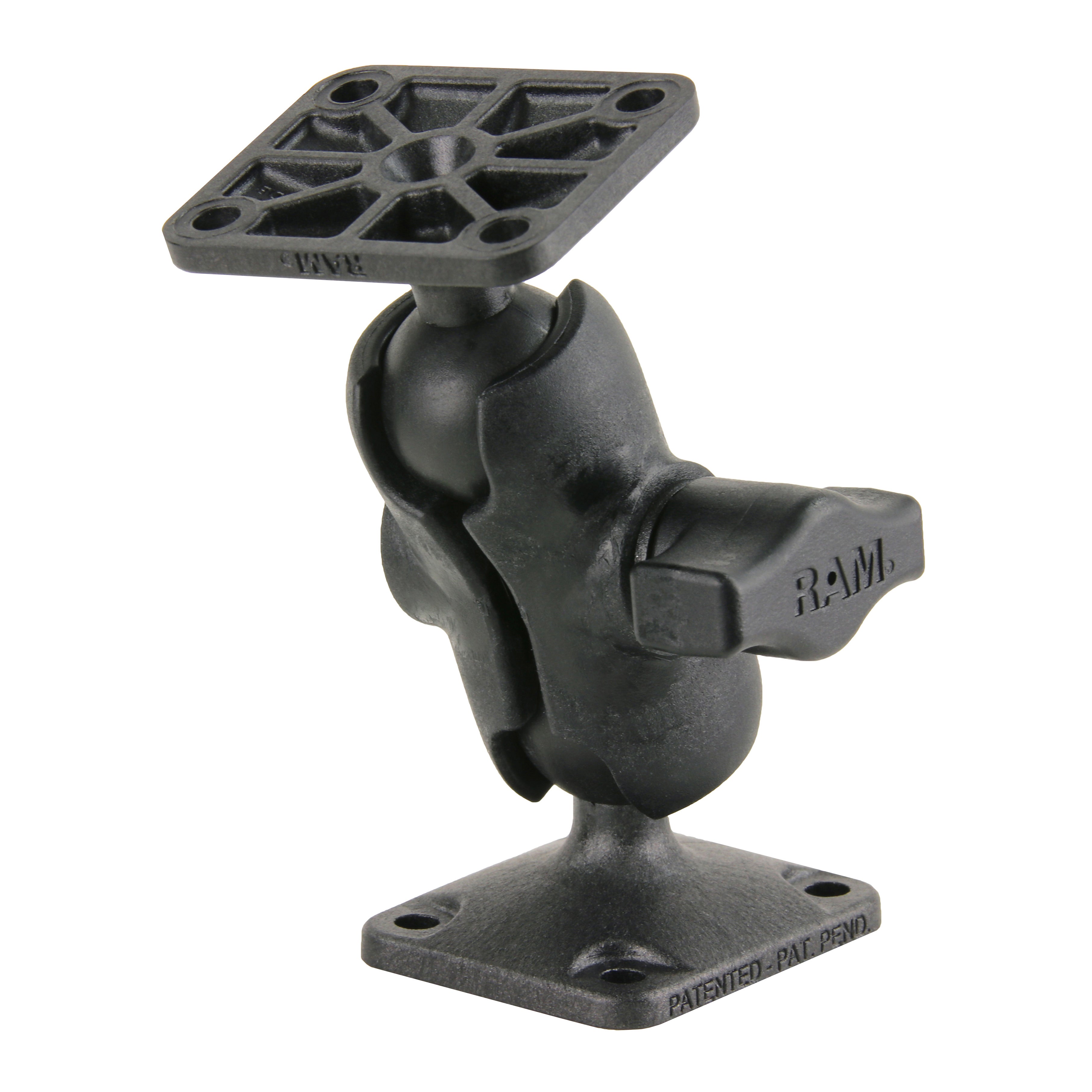 RAP-B-141U-A:RAP-B-141U-A_1:RAM® Composite Double Ball Mount with Rectangle AMPS Plates - Short
