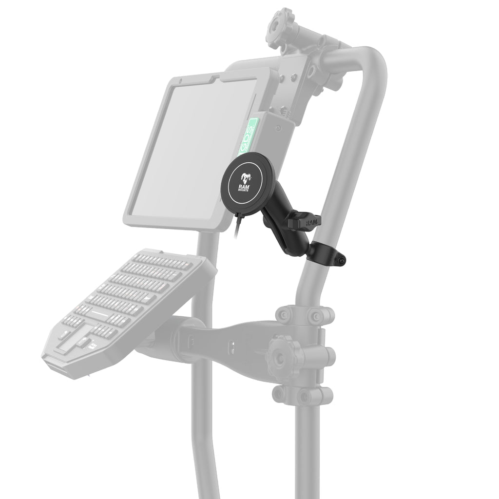 RAP-B-149-AP-MAG-1-W2MU:RAP-B-149-AP-MAG-1-W2MU_1:RAM® Double Ball Rail Mount with RAM® Qi2 15W Wireless Charger
