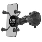 RAP-B-166-2-A-UN7U:RAP-B-166-2-A-UN7U_1:RAM® X-Grip® Phone Mount with Low-Profile Suction Cup - Short