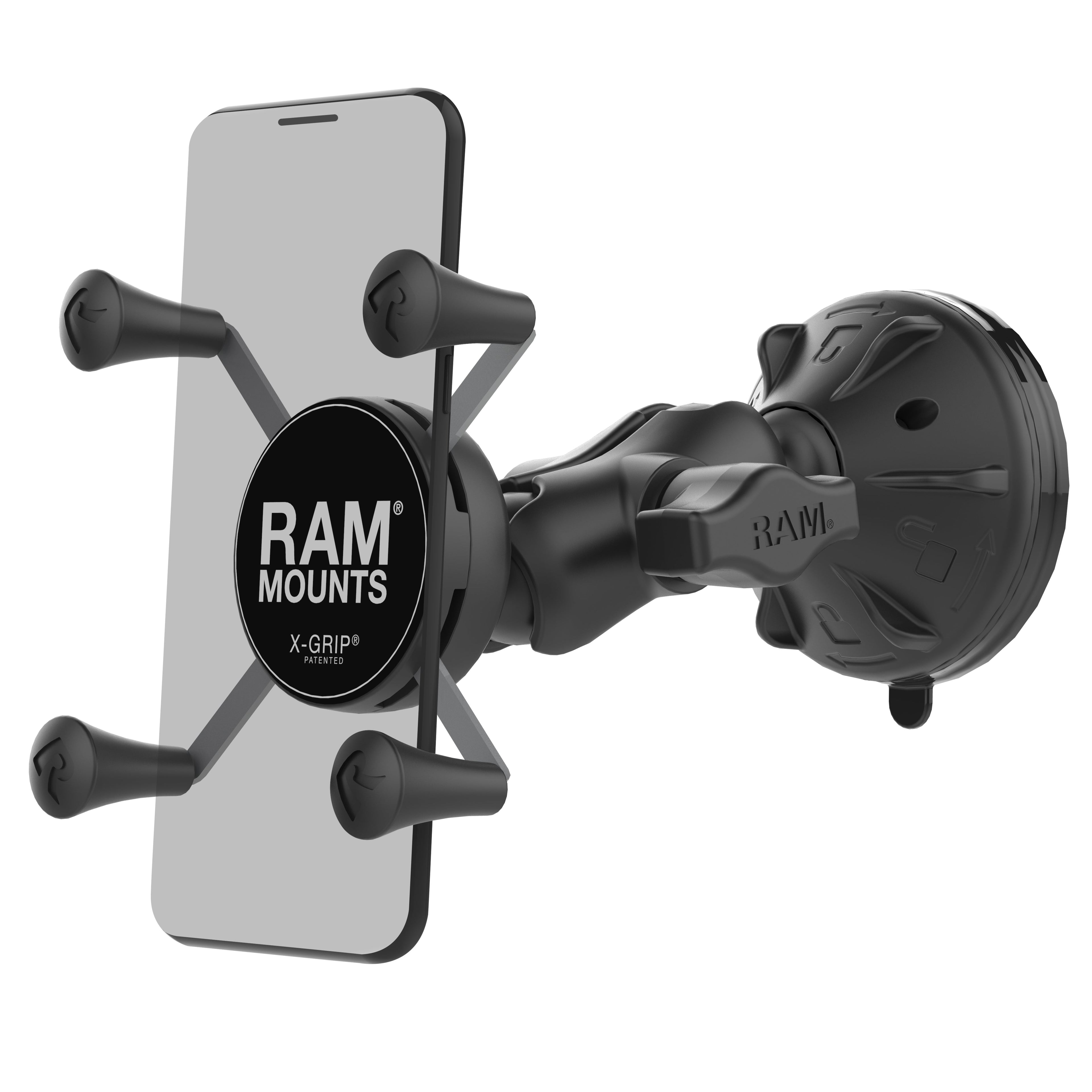 RAP-B-166-2-A-UN7U:RAP-B-166-2-A-UN7U_1:RAM® X-Grip® Phone Mount with Low-Profile Suction Cup - Short