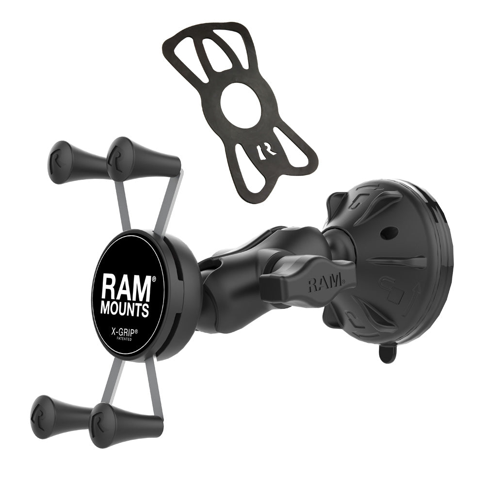 RAP-B-166-2-A-UN7U:RAP-B-166-2-A-UN7U_1:RAM® X-Grip® Phone Mount with Low-Profile Suction Cup - Short