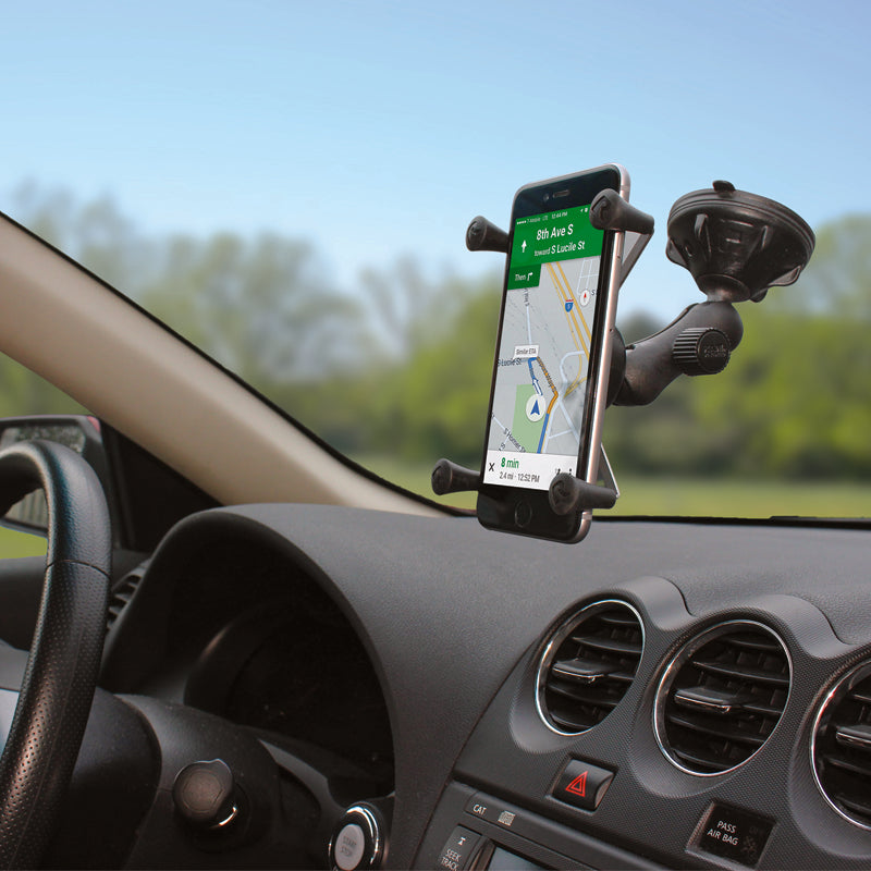 RAP-B-166-2-UN10U:RAP-B-166-2-UN10U_1:RAM® X-Grip® Large Phone Mount with Low-Profile Suction Base