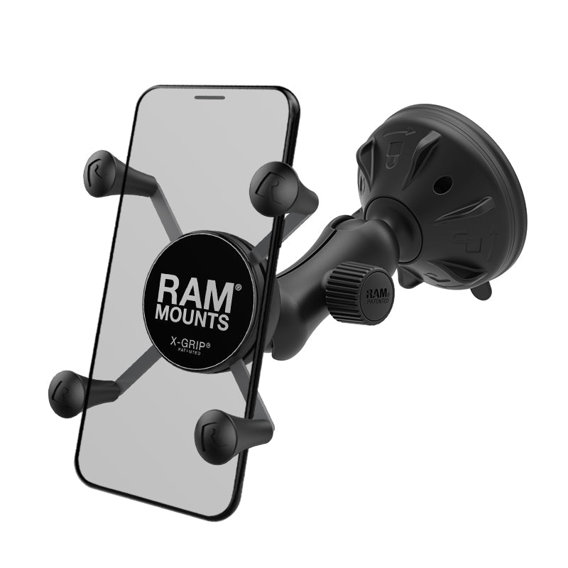 RAP-B-166-2-UN7U:RAP-B-166-2-UN7U_1:RAM® X-Grip® Phone Mount with Twist-Lock™ Low-Profile Suction Cup