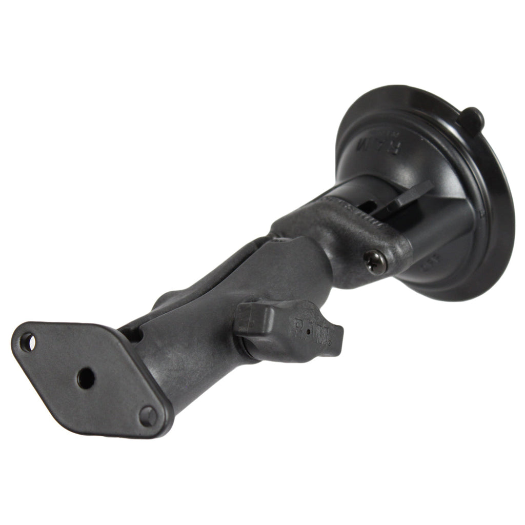 RAP-B-166-RA1U:RAP-B-166-RA1U_1:RAM® Twist-Lock™ Composite Suction Mount with Aluminum Diamond Plate